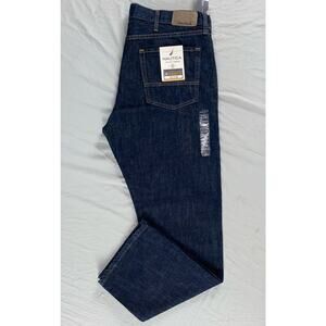 Nautica Straight Fit 100% Cotton 5-Pocket Denim Jeans. Medium Wash, Men's 38X32.